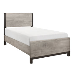 Zephyr Light Gray Twin Bed - Ornate Home