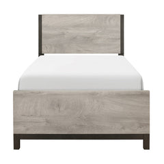 Zephyr Light Gray Twin Bed - Ornate Home