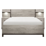 Zephyr Silver Queen Wall Bed 5pc Bedroom Set - Ornate Home