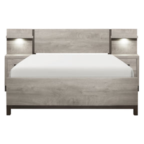 Zephyr Silver Queen Wall Bed 5pc Bedroom Set - Ornate Home
