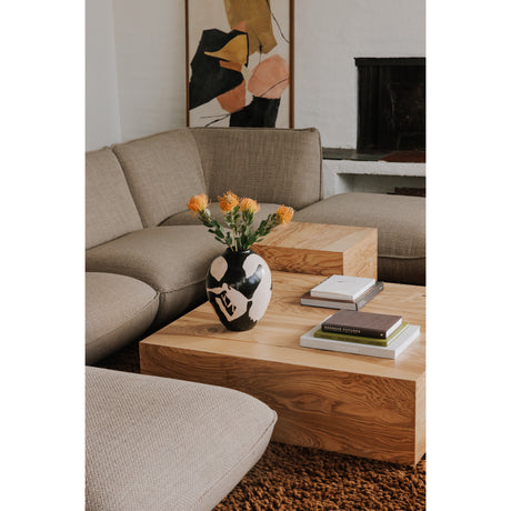 Zeppelin  Speckled Grey Ottoman - Ornate Home