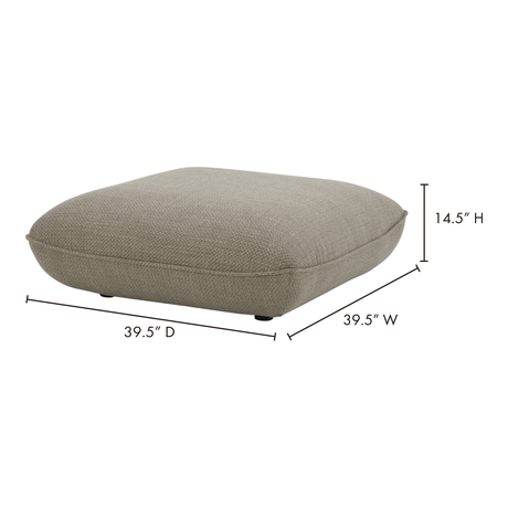 Zeppelin  Speckled Grey Ottoman - Ornate Home