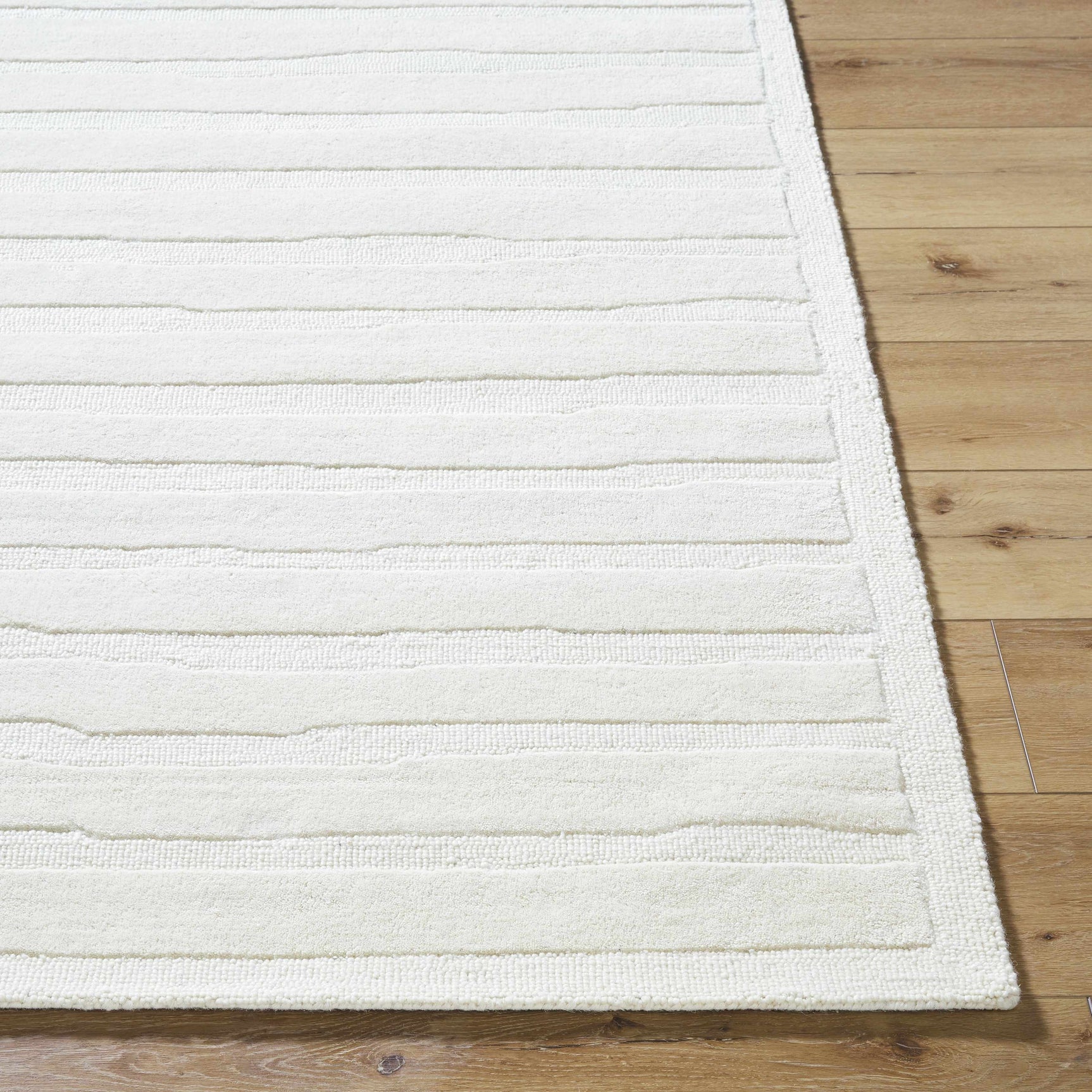 Zerah White Wool Area Rug - Clearance - Ornate Home