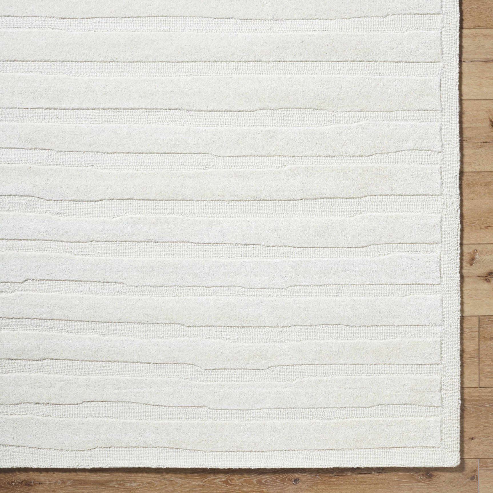 Zerah White Wool Area Rug - Clearance - Ornate Home