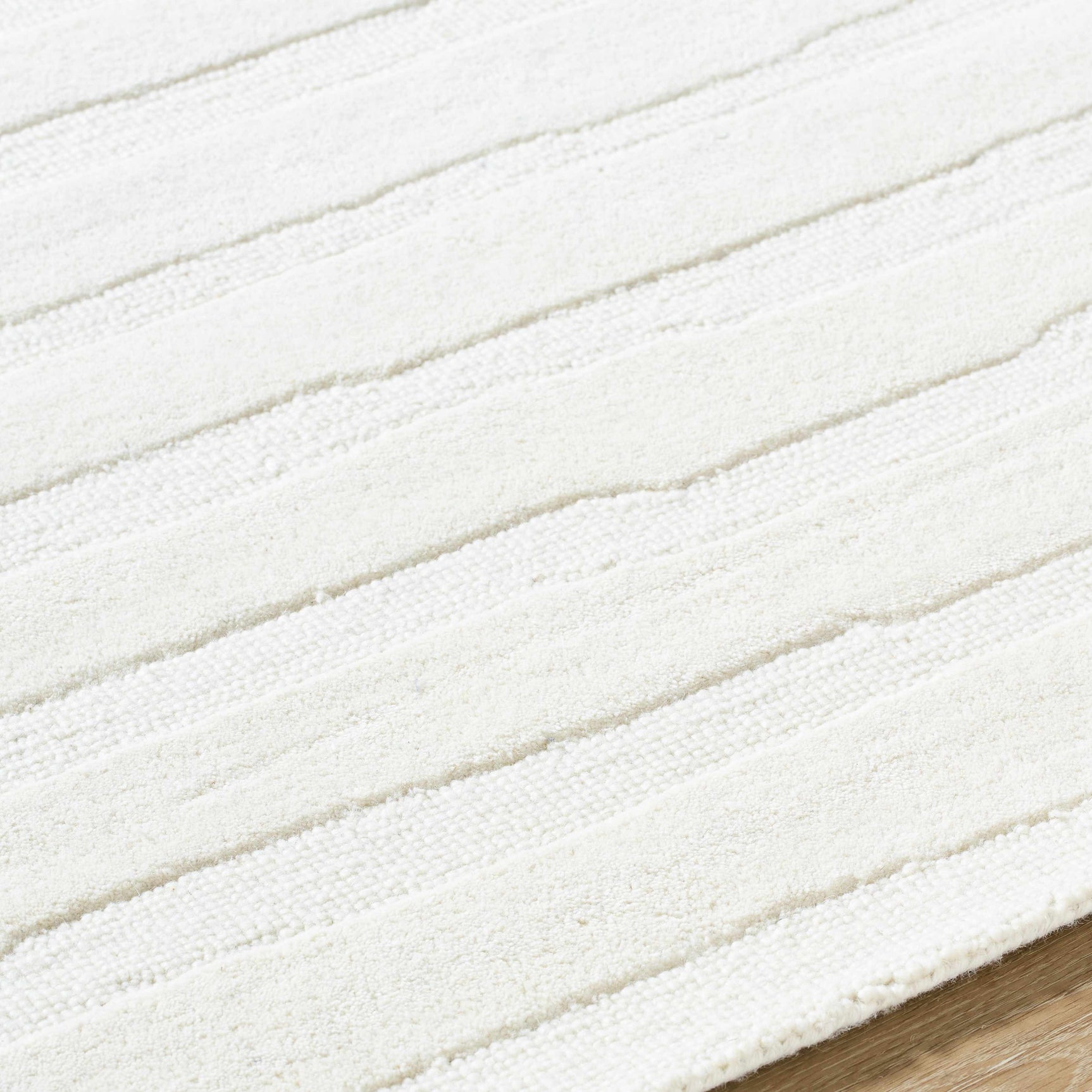 Zerah White Wool Area Rug - Clearance - Ornate Home