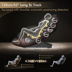 Zero Gravity Full Body Massage Chair with SL Track and Yoga Stretching - Ornate Home
