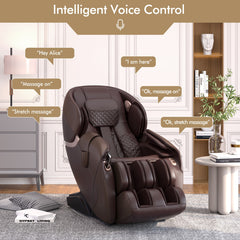 Zero Gravity Full Body Massage Chair with SL Track and Yoga Stretching - Ornate Home