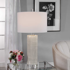 Zesiro Brown Modern Table Lamp - Ornate Home
