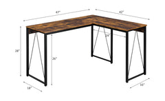Zetri Weathered Oak/Black Writing Desk - Ornate Home