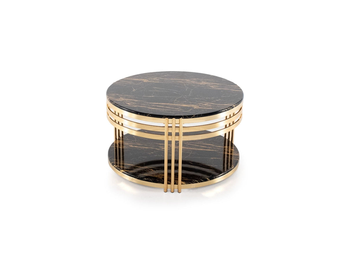 Zeus 330 Black/Gold Coffee Table - Ornate Home