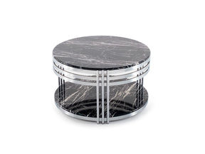 Zeus 331 Black/Silver Coffee Table - Ornate Home