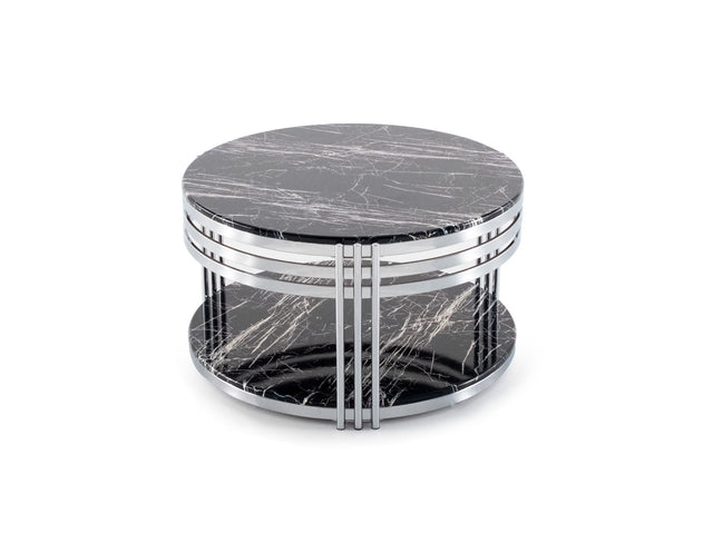 Zeus 331 Black/Silver Coffee Table - Ornate Home