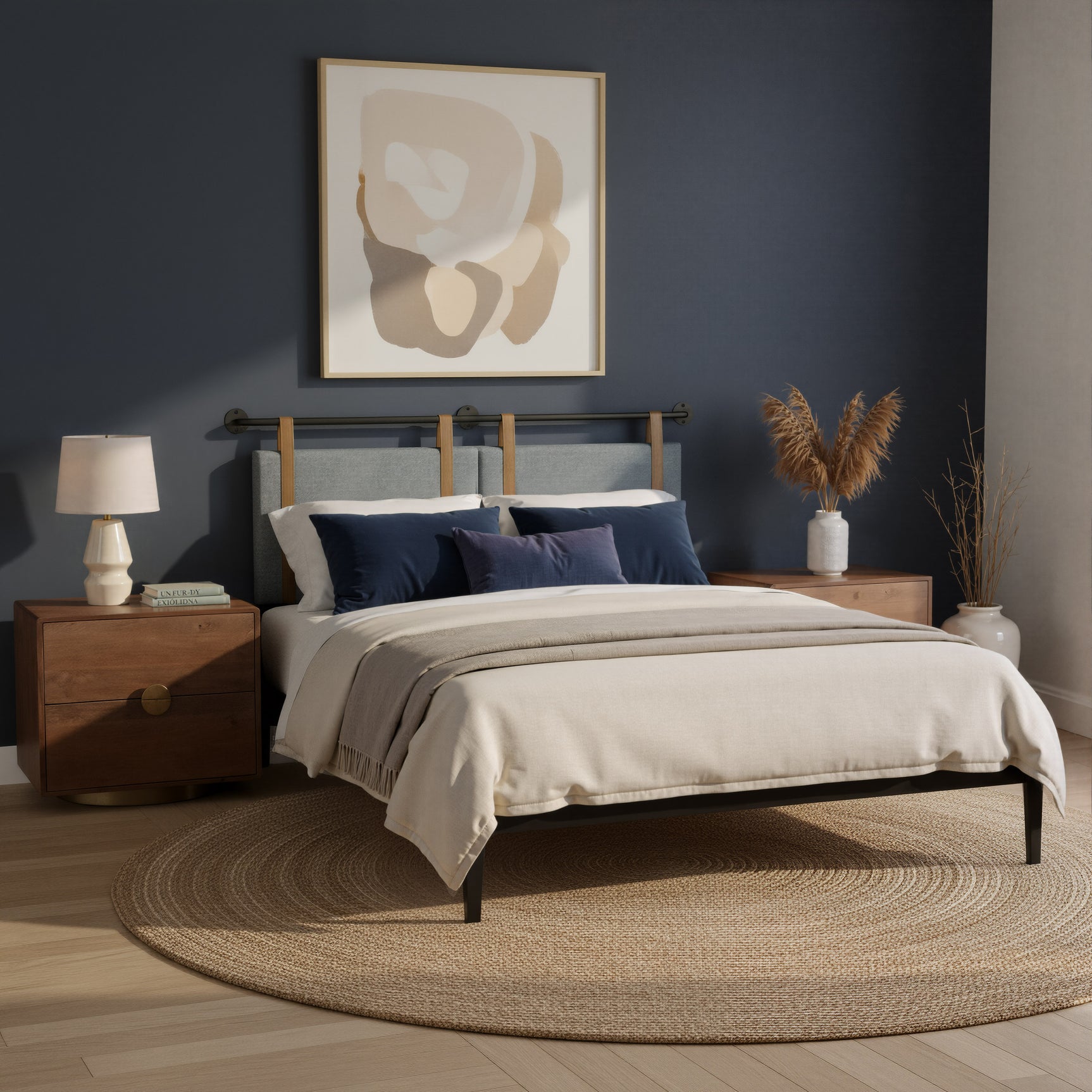 Zeva Gray Floating Queen Headboard - Ornate Home