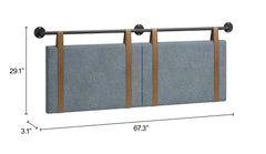 Zeva Gray Floating Queen Headboard - Ornate Home