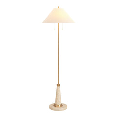 Zeva Tan/Gold Floor Lamp - Ornate Home