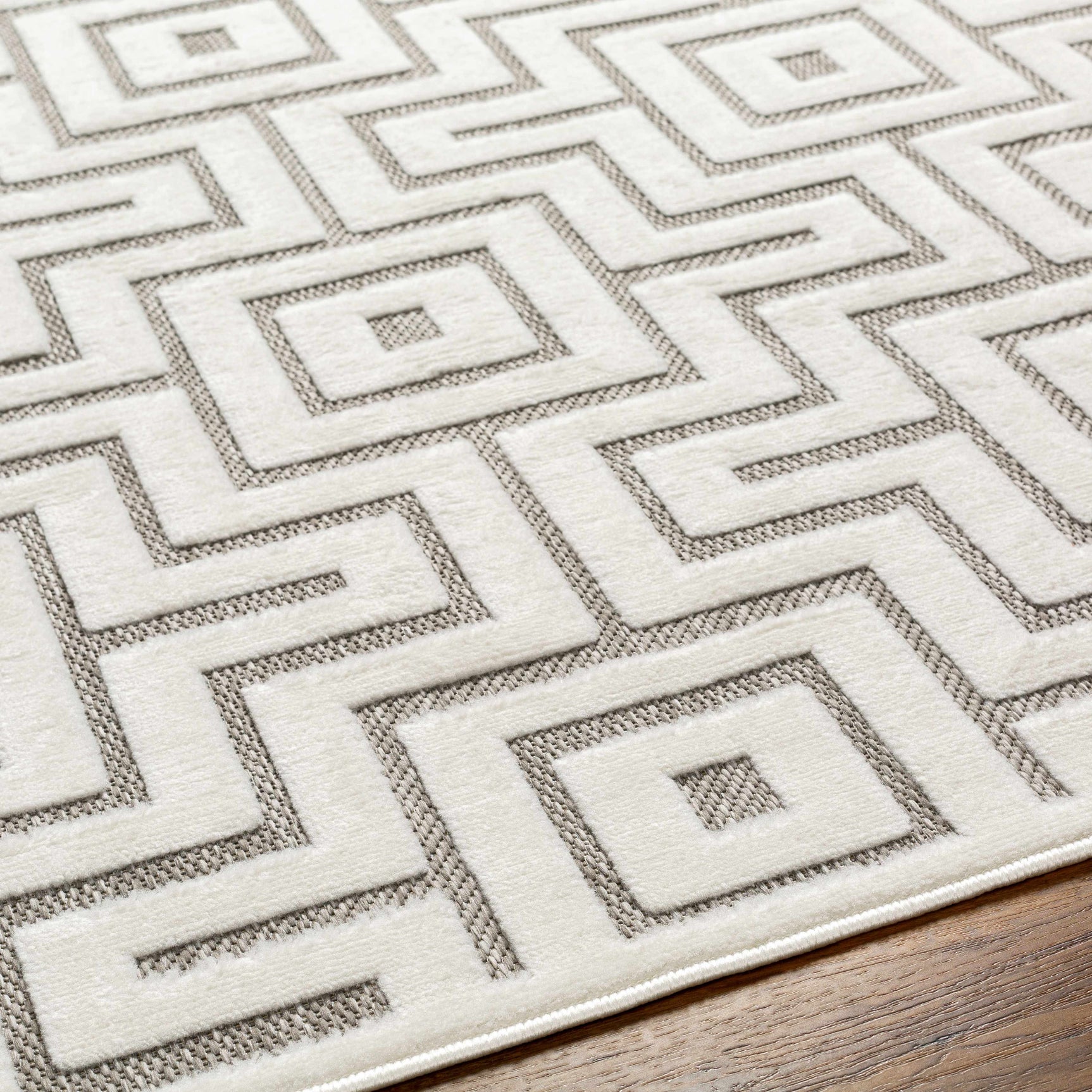 Zevi Beige Outdoor Rug - Clearance - Ornate Home
