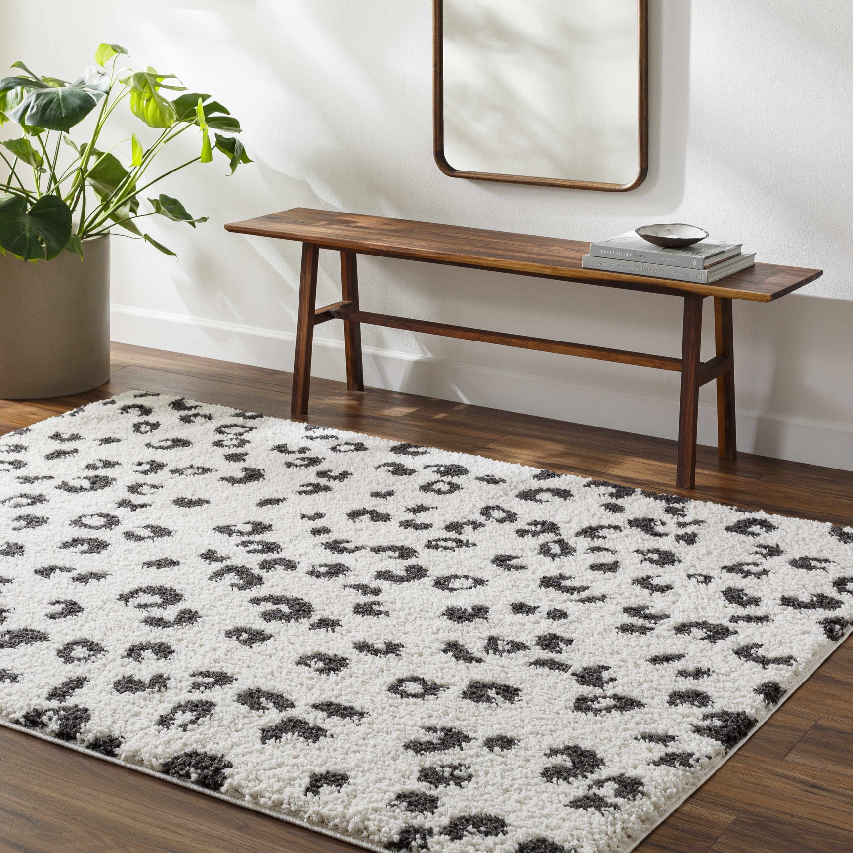 Zhen Black & White Area Rug - Clearance - Ornate Home