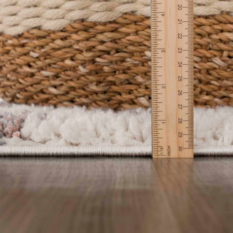 Zhen Pink & White Area Rug - Clearance - Ornate Home