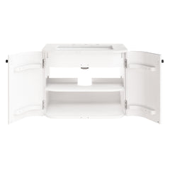 Zia Ivory 24" Wall-Mount Bathroom Vanity with Marble Sink - Ornate Home