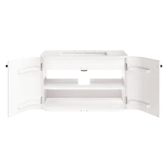Zia Ivory 30" Wall-Mount Bathroom Vanity with Marble Sink - Ornate Home
