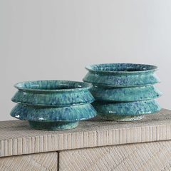 ZigZag Blue/Green Bowls (Set of 2) - Ornate Home