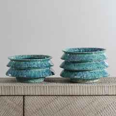 ZigZag Blue/Green Bowls (Set of 2) - Ornate Home