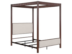 Zimmerlee Rust Brown Eastern King Canopy Bed - Ornate Home