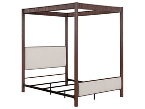Zimmerlee Rust Brown Eastern King Canopy Bed - Ornate Home