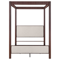 Zimmerlee Rust Brown Eastern King Canopy Bed - Ornate Home