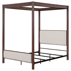 Zimmerlee Rust Brown Eastern King Canopy Bed - Ornate Home