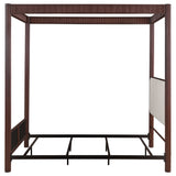 Zimmerlee Rust Brown Eastern King Canopy Bed - Ornate Home