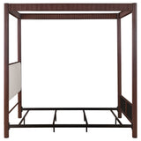 Zimmerlee Rust Brown Eastern King Canopy Bed - Ornate Home