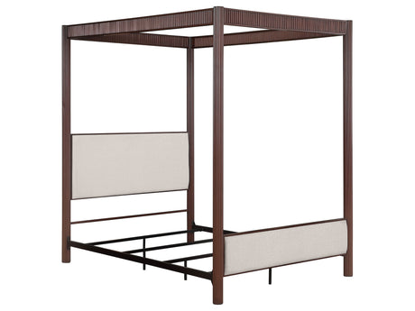 Zimmerlee Rust Brown Queen Canopy Bed - Ornate Home