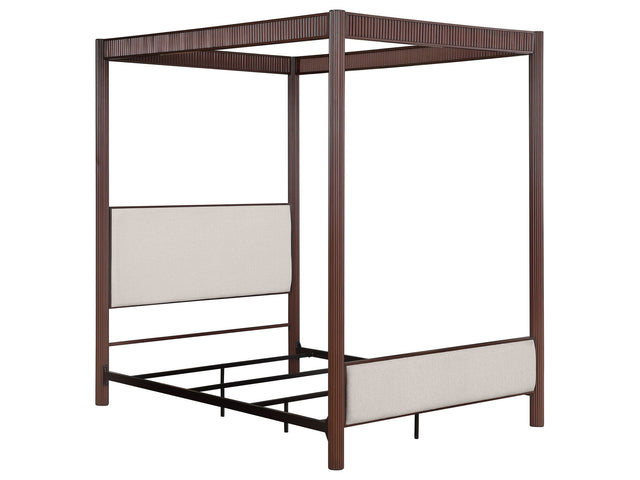Zimmerlee Rust Brown Queen Canopy Bed - Ornate Home