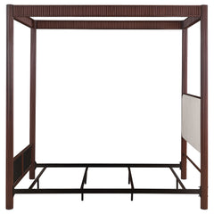 Zimmerlee Rust Brown Queen Canopy Bed - Ornate Home