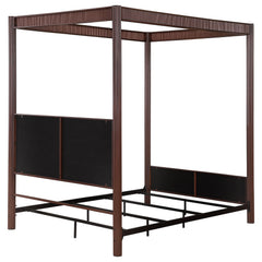 Zimmerlee Rust Brown Queen Canopy Bed - Ornate Home
