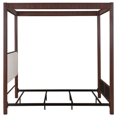 Zimmerlee Rust Brown Queen Canopy Bed - Ornate Home