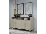 Zinnia Four Door Two Shelf Sideboard in White Sand - Ornate Home
