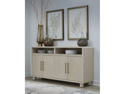 Zinnia Four Door Two Shelf Sideboard in White Sand - Ornate Home