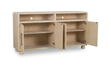 Zinnia Four Door Two Shelf Sideboard in White Sand - Ornate Home