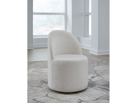 Zinnia Fully Upholstered Swivel Chair in Dune Chenille - Ornate Home