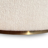 Zinnia Fully Upholstered Swivel Chair in Dune Chenille - Ornate Home