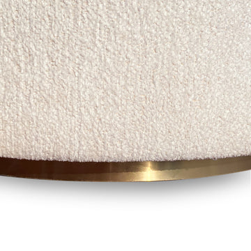 Zinnia Fully Upholstered Swivel Chair in Dune Chenille - Ornate Home