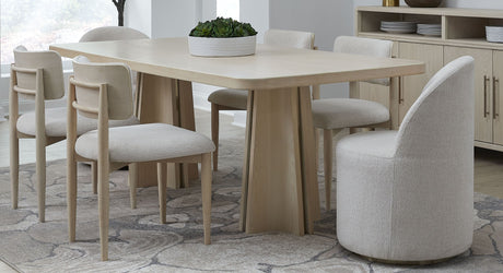 Zinnia Fully Upholstered Swivel Chair in Dune Chenille - Ornate Home