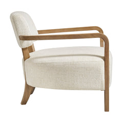 Zinnia Ivory Linen Blend Accent Chair - Ornate Home