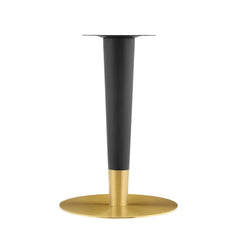 Zinque Gold/Black 28" Artificial Marble Dining Table - Ornate Home