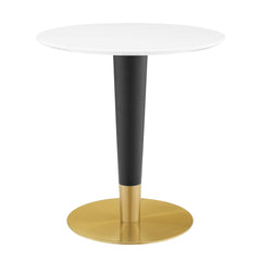 Zinque Gold/White 28" Dining Table - Ornate Home