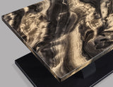 Zion Gold/Black Faux Marble 3-Piece Coffee Table Set - Ornate Home