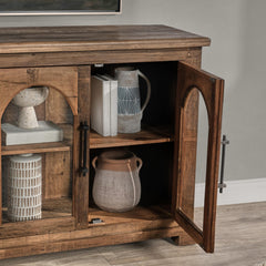 Zion Natural 4 Door Cabinet - Ornate Home