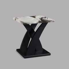 Zion White/Black/Brown Faux Marble 3-Piece Coffee Table Set - Ornate Home